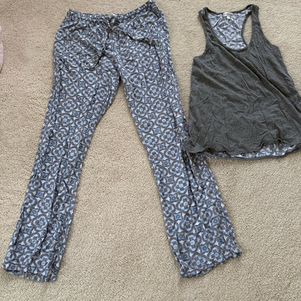 PJ Salvage Blue and Grey Pajama Set Size Small